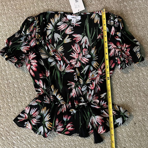 LIKELY Archer Floral Wrap Top XS - Picture 14 of 16